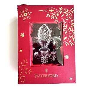 2016 Waterford Fleur De Lys Crystal Ornament Boxed Hanger Slovenia 40015625